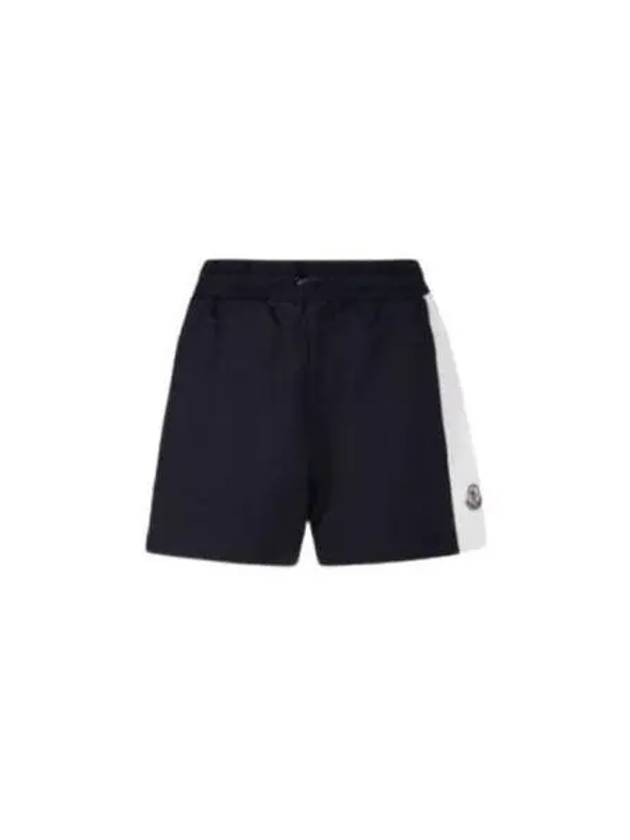 24 8H00016 89AJU 778 Logo Patch Cotton Shorts - MONCLER - BALAAN 1