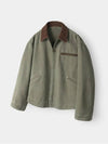 VTG Washed Work Jacket Khaki - INDUST - BALAAN 9