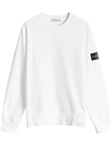 Compass Patch Cotton Sweatshirt White - STONE ISLAND - BALAAN 1