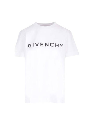 Archetype Logo Print Short Sleeve T-Shirt White - GIVENCHY - BALAAN 1