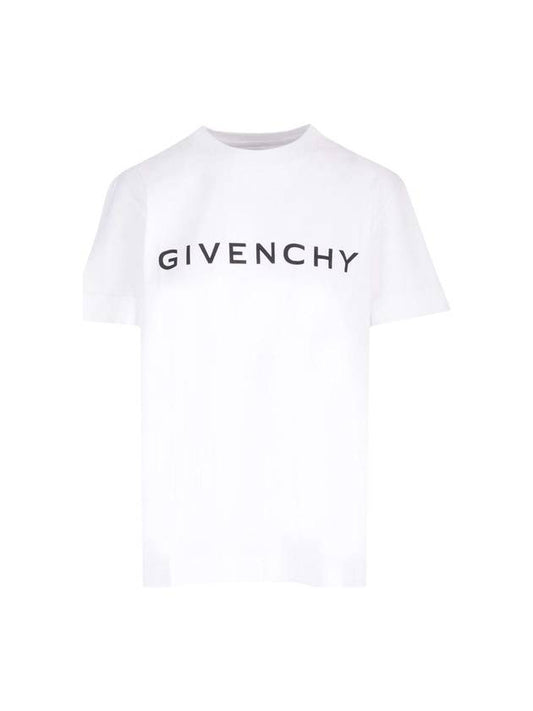 Archetype Logo Print Short Sleeve T-Shirt White - GIVENCHY - BALAAN 1