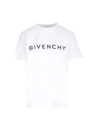 Archetype Logo Print Short Sleeve T-Shirt White - GIVENCHY - BALAAN 1