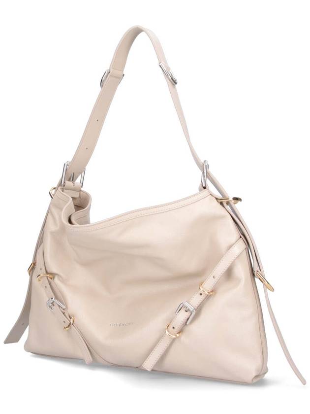 Voyou Medium Leather Shoulder Bag Beige - GIVENCHY - BALAAN 3