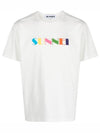 Big logo sprayed tshirt white MRTWXJER066 7433 - SUNNEI - BALAAN 1