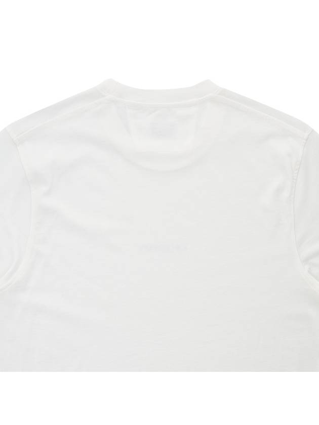 Logo Print Cotton Short Sleeve T-Shirt White - CP COMPANY - BALAAN 8