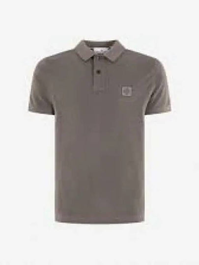 Compass Patch Short Sleeve Polo Shirt Grey - STONE ISLAND - BALAAN 2