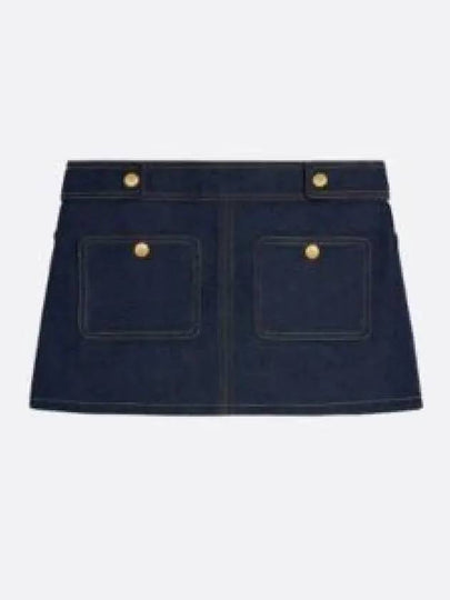 TRAPEZE MINI SKIRT IN RAW WASH DENIM 2S388224Z 07IN low - CELINE - BALAAN 2