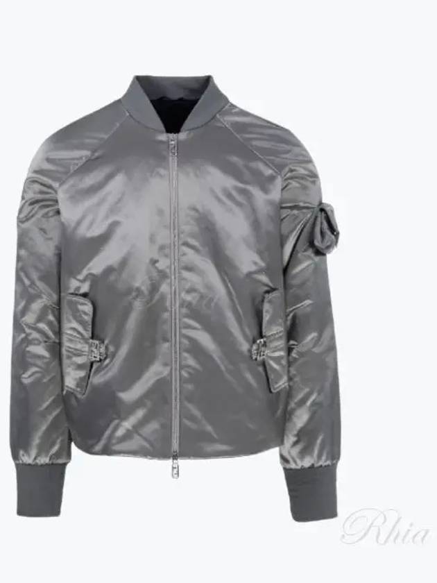 Men's Nylon Bomber Jacket Grey - FENDI - BALAAN 2