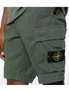 Light Stretch Cotton Bermuda Shorts Dark Green - STONE ISLAND - BALAAN 6