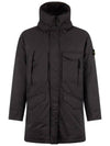 Opaque Nyoln Twill Down Parka Black - STONE ISLAND - BALAAN 2