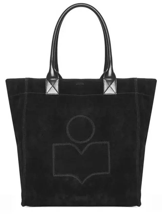 Yanky Logo Suede Tote Bag Black - ISABEL MARANT - BALAAN 1