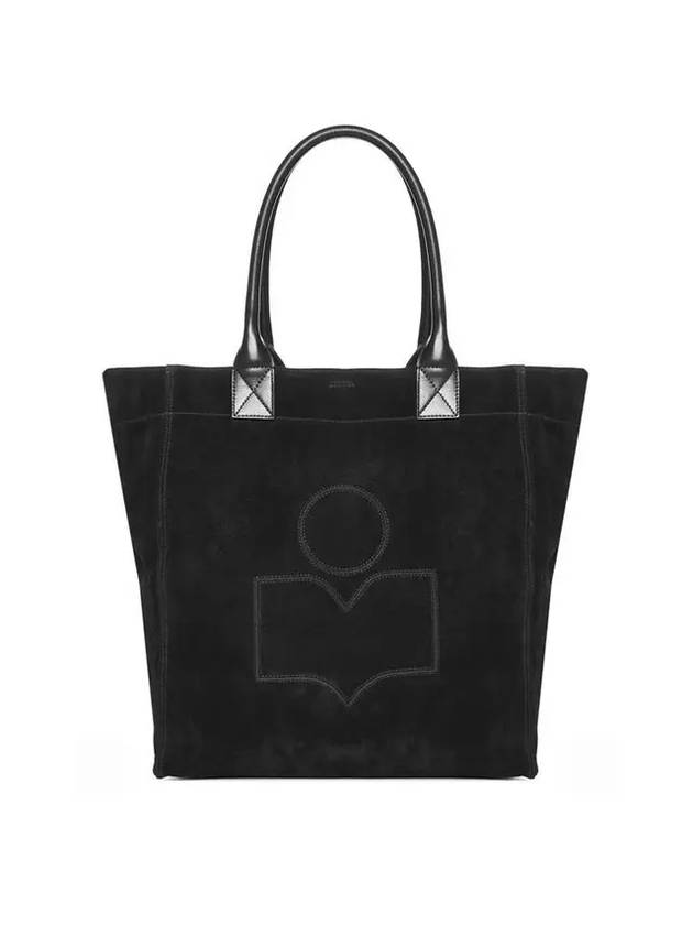 Yanky Logo Suede Tote Bag Black - ISABEL MARANT - BALAAN 1