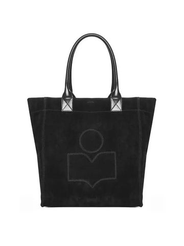 Yanky Logo Suede Tote Bag Black - ISABEL MARANT - BALAAN 1
