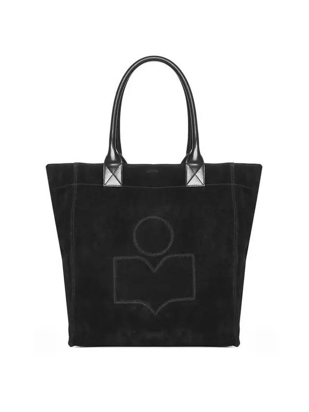 Yenky Logo Suede Tote Bag Black - ISABEL MARANT - BALAAN 1