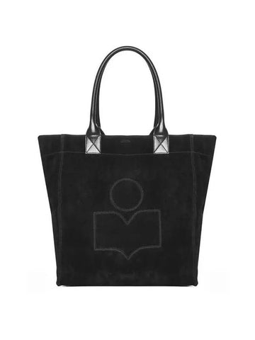 Yenky Logo Suede Tote Bag Black - ISABEL MARANT - BALAAN 1