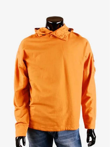 CP Company Light Fleece Sweat Hooded Sweatshirt Orange 11CMSS137A 002246G - CP COMPANY - BALAAN 1