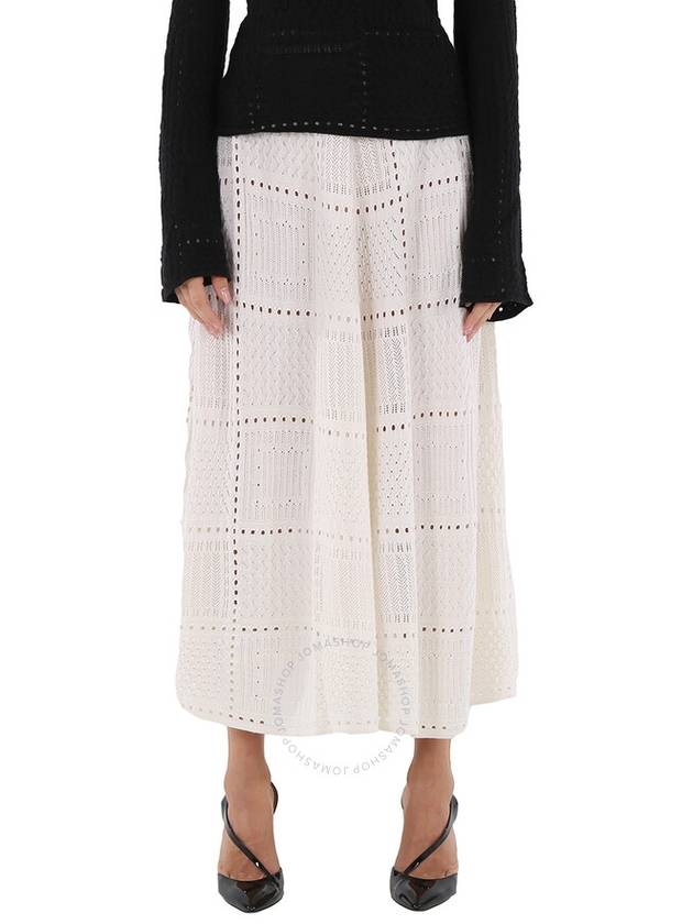 full embroidery knit A-line skirt Cloudy white - CHLOE - BALAAN 2