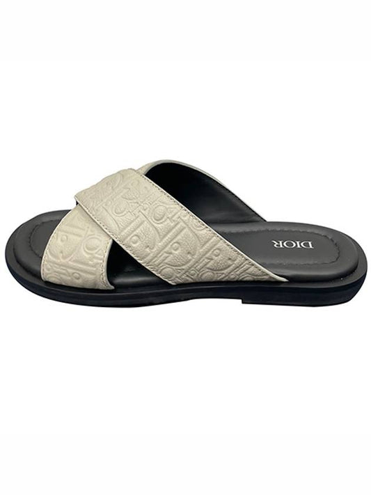 3SA134ZAR 120 Alias Cross Sandals Dark Beige Men s Slippers TLS - DIOR - BALAAN 1