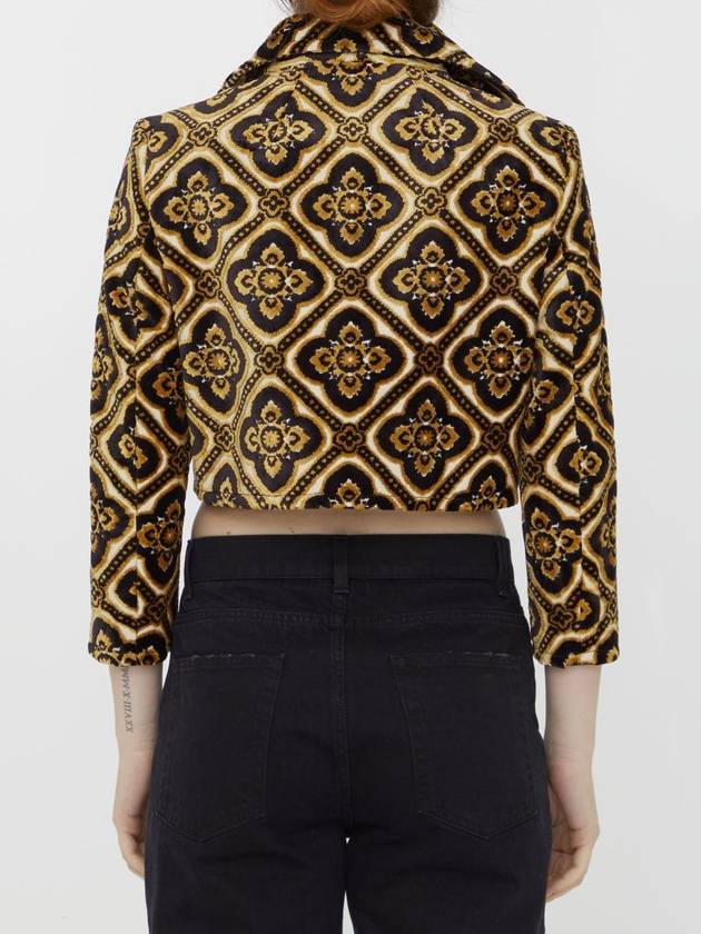 Velvet Cropped Jacket - ETRO - BALAAN 4