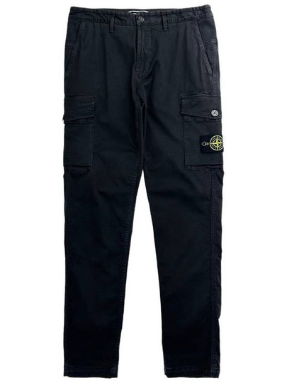 Wappen Patch Cargo Straight Pants Black - STONE ISLAND - BALAAN 2