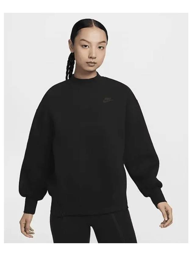 Sportswear Tech Fleece Women s Oversized Crew Neck Sweatshirt Black FV8042 010 732180 - NIKE - BALAAN 1