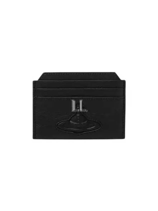 Logo Smooth Leather Card Wallet Black - VIVIENNE WESTWOOD - BALAAN 2