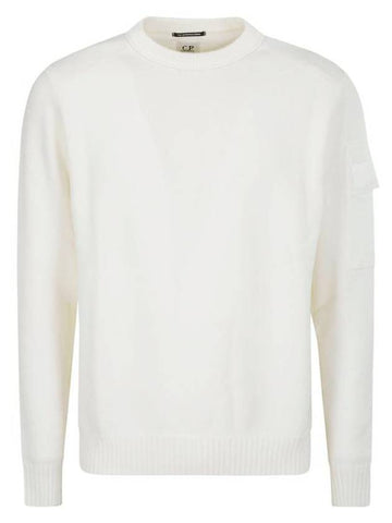 Metropolis Merino Wool Knit Top White - CP COMPANY - BALAAN 1