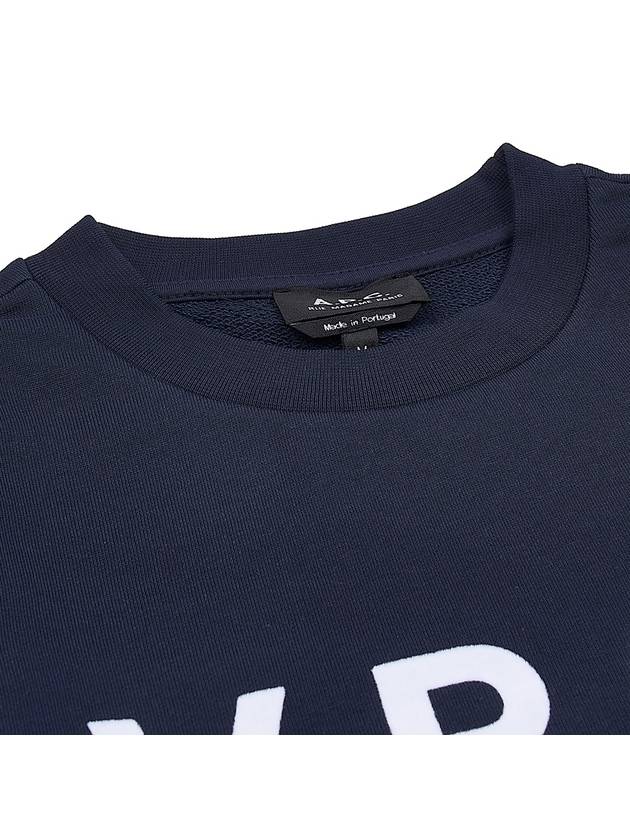 Elisa Logo Print Sweatshirt Navy - A.P.C. - BALAAN 6