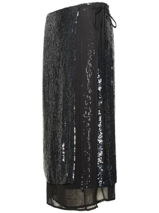 P.A.R.O.S.H. 'Glare' Black Viscose Skirt - P.A.R.O.S.H. - BALAAN 2