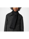 Monogram Classic Wool Scarf Black - LOUIS VUITTON - BALAAN 6