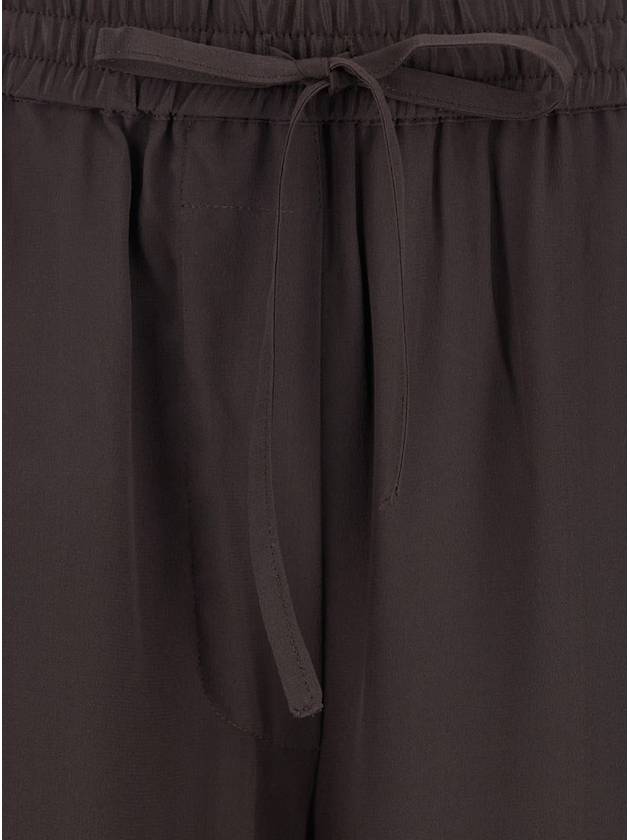 Black Pants With Elastic Drawstring Waist In Silk Woman - P.A.R.O.S.H. - BALAAN 3