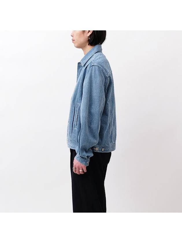 Selvedge faded light denim blouson - AURALEE - BALAAN 8