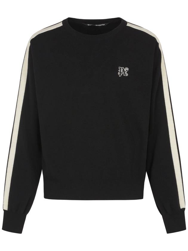 Palm Angels Monogram Track Sweatshirt Black - PALM ANGELS - BALAAN 2