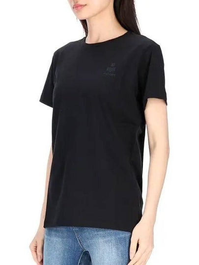 Aby Logo Short Sleeve T-Shirt Black - ISABEL MARANT - BALAAN 2