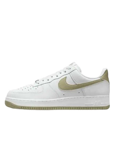 Air Force 1 07 Low Top Sneaker White Neutral Olive - NIKE - BALAAN 1