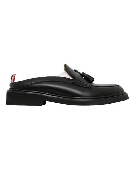 Men's Three Stripes Tab Tassel Bloafers Black - THOM BROWNE - BALAAN 1