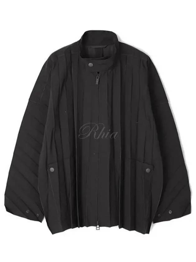 Homme Pliss Issey Miyake Jacket HP38FC316 15 BLACK - ISSEY MIYAKE - BALAAN 2