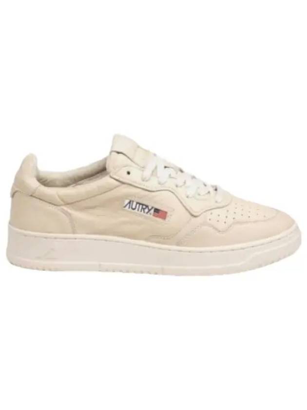 Medalist Solid Goatskin Sneakers Beige - AUTRY - BALAAN 1