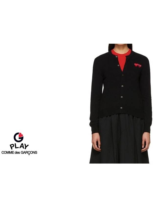 Women's cardigan black double wappen AX N057 051 1 - COMME DES GARCONS PLAY - BALAAN 3