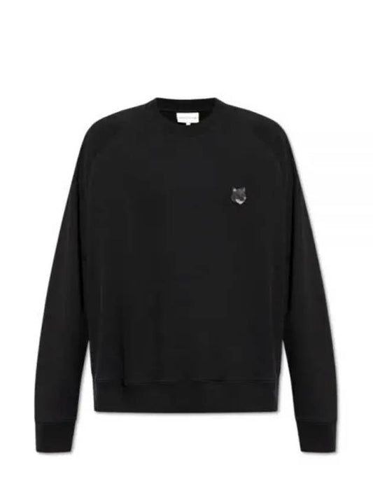 Bold Fox Head Patch Oversized Sweatshirt Black - MAISON KITSUNE - BALAAN 2