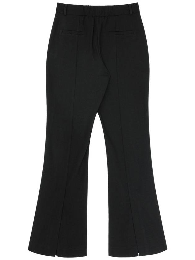 CICA Wool Back Slit Secret Banding Bootcut Slacks Pants Black CICA06BK - RAMUSTUDIO - BALAAN 3