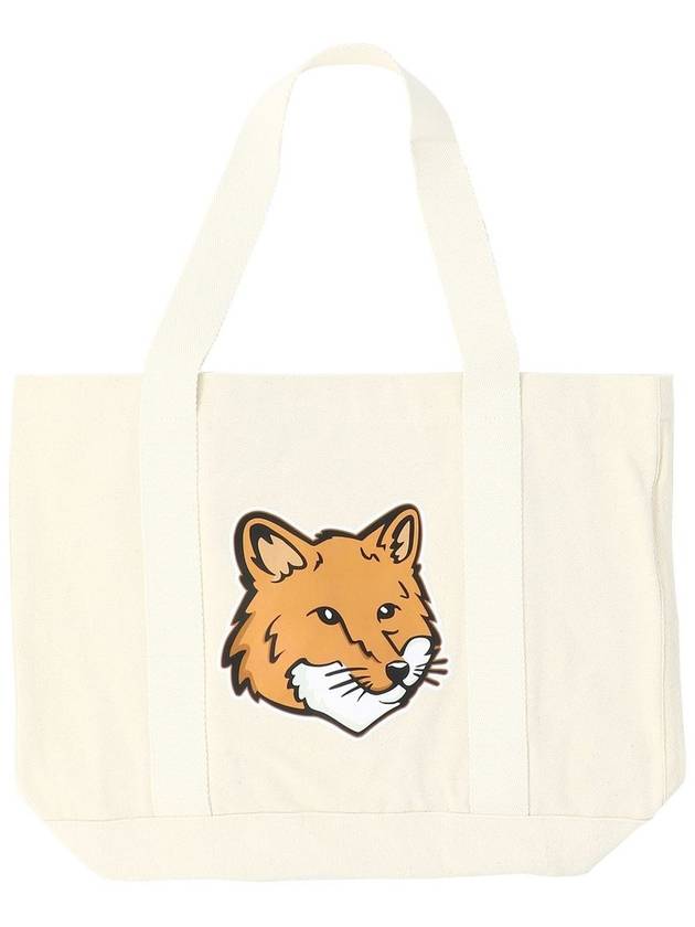 Fox Head Print Tote Bag Ecru - MAISON KITSUNE - BALAAN 2