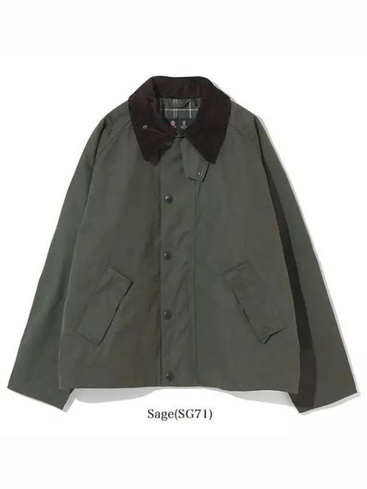 OS Transporter Casual Zip Up Jacket Sage - BARBOUR - BALAAN 2