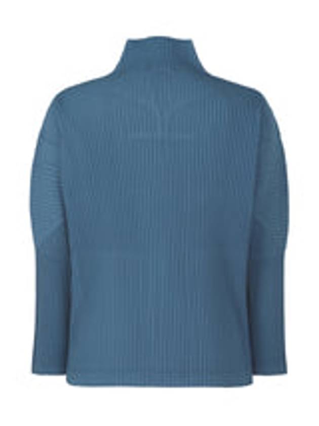 Pleats Zip-Up Jacket Blue - ISSEY MIYAKE - BALAAN 3