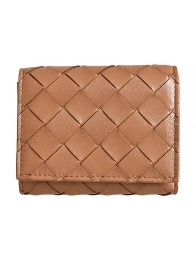 Intrecciato Trifold Half Wallet Caramel - BOTTEGA VENETA - BALAAN 2