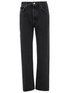 Women's 90S Pinch Waist High Waist Straight Jeans Black - AGOLDE - BALAAN.