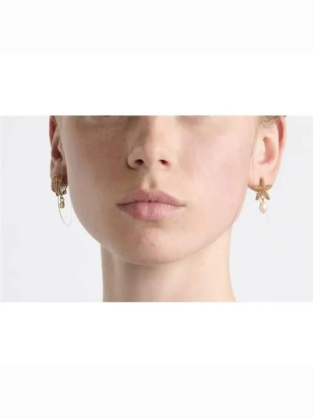 Cabinet De Curiosités Finish Metal Resin Pearl Earrings Gold - DIOR - BALAAN 7