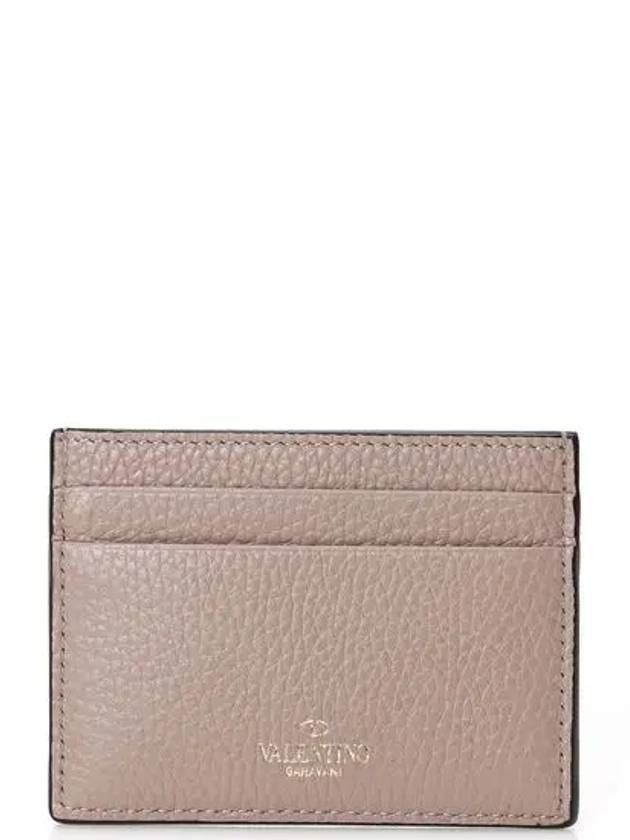 Rockstud Card Wallet Beige - VALENTINO - BALAAN 4