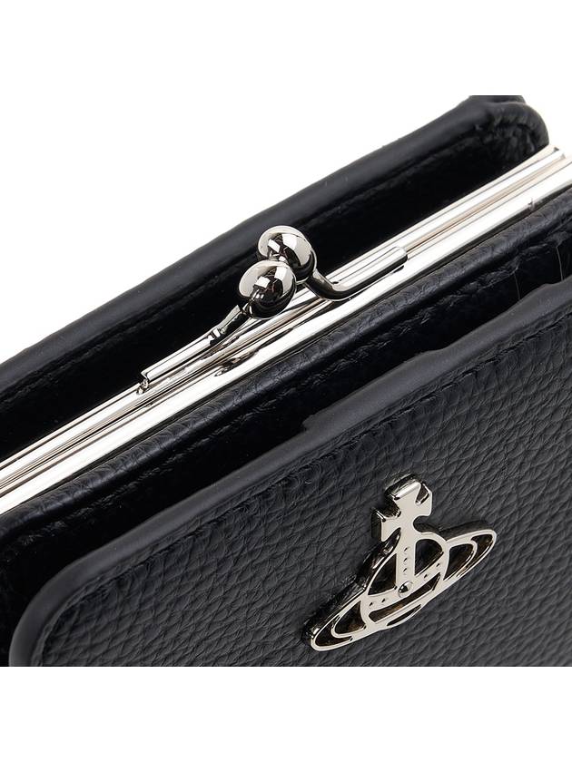 Re-Vegan Silver Logo Half Wallet Black - VIVIENNE WESTWOOD - BALAAN 8