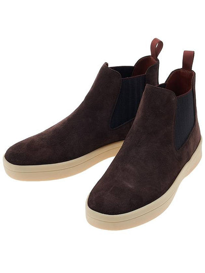 Suede Ultimate Walk Beetle Chelsea Boots Chocolate - LORO PIANA - BALAAN 2